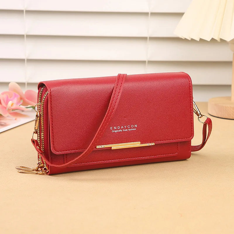 2024 New Women's Wallet Korean Multifunctional Shoulder Bag Mid-length Clutch Coin Purse - Tasawoq