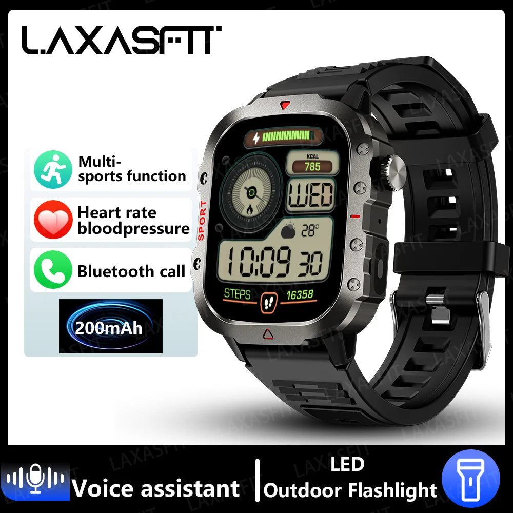 LAXASFIT 2024 New LED Men's Smartwatch Bluetooth Talking Smartwatch Multi Sport Mode Health Monitoring Smart Watch - Tasawoq