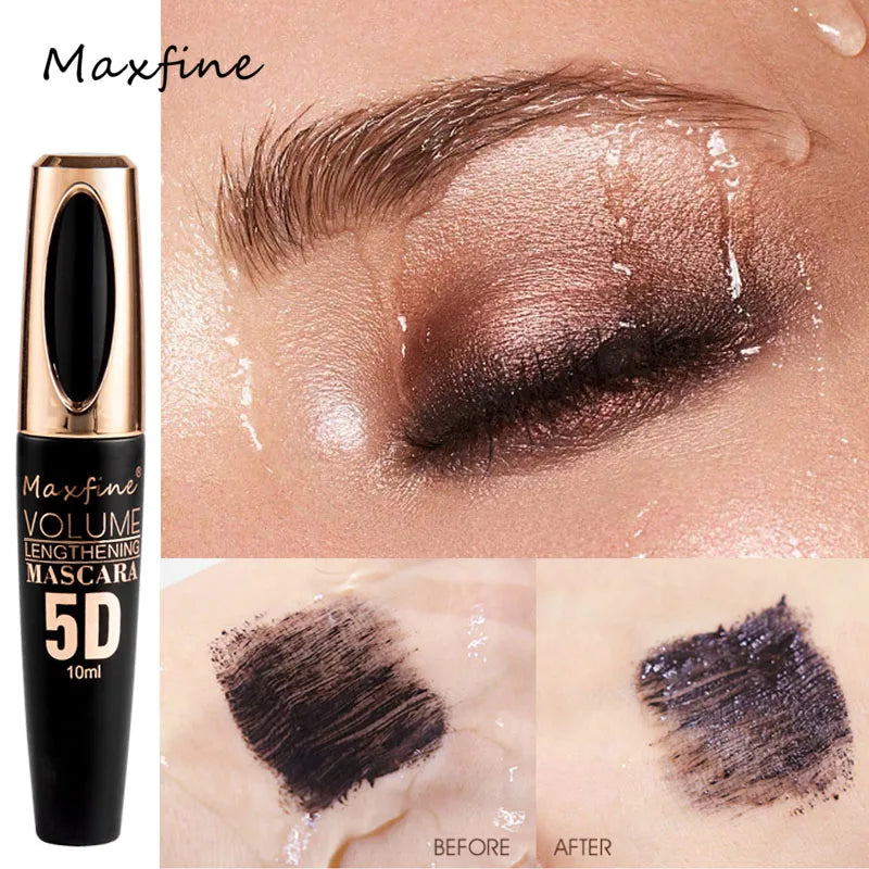 5D Silk Mascara with Big Eyes, Strong and Lasting Black Content and Length, Waterproof and Non-caking, and Prolonged Mascara. - Tasawoq