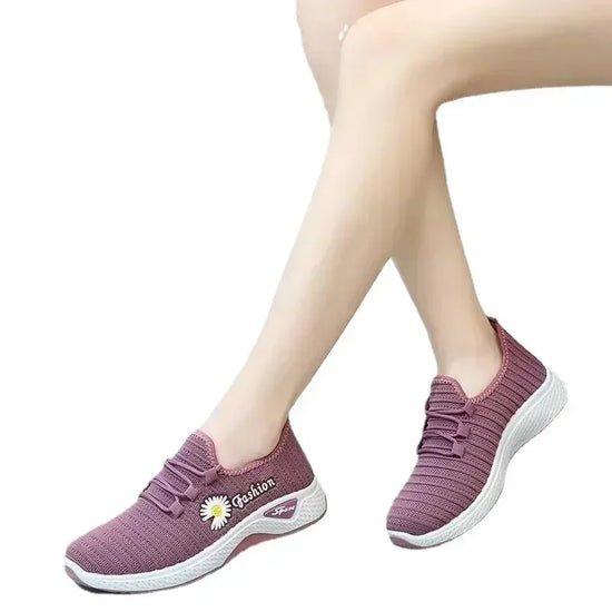 Adult sneakers, women's light running shoes, net shoes, comfortable soft soled sneakers, women's breathable casual single shoes - Tasawoq
