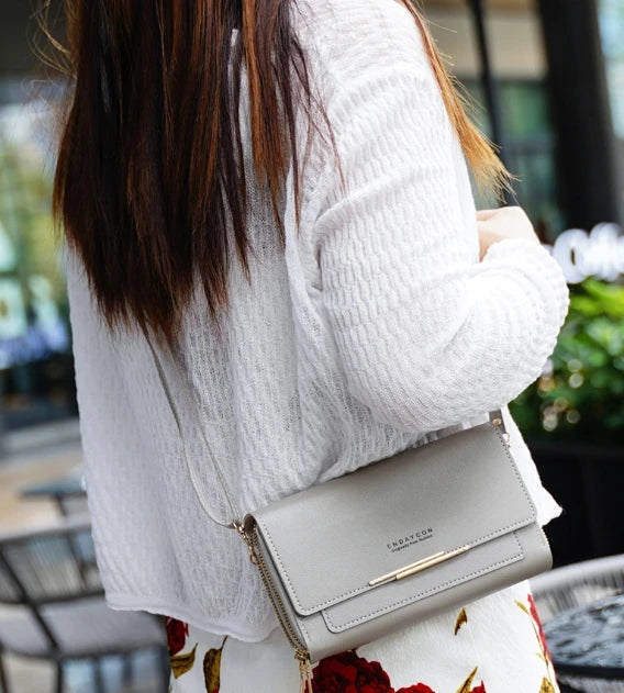 2024 New Women's Wallet Korean Multifunctional Shoulder Bag Mid-length Clutch Coin Purse - Tasawoq
