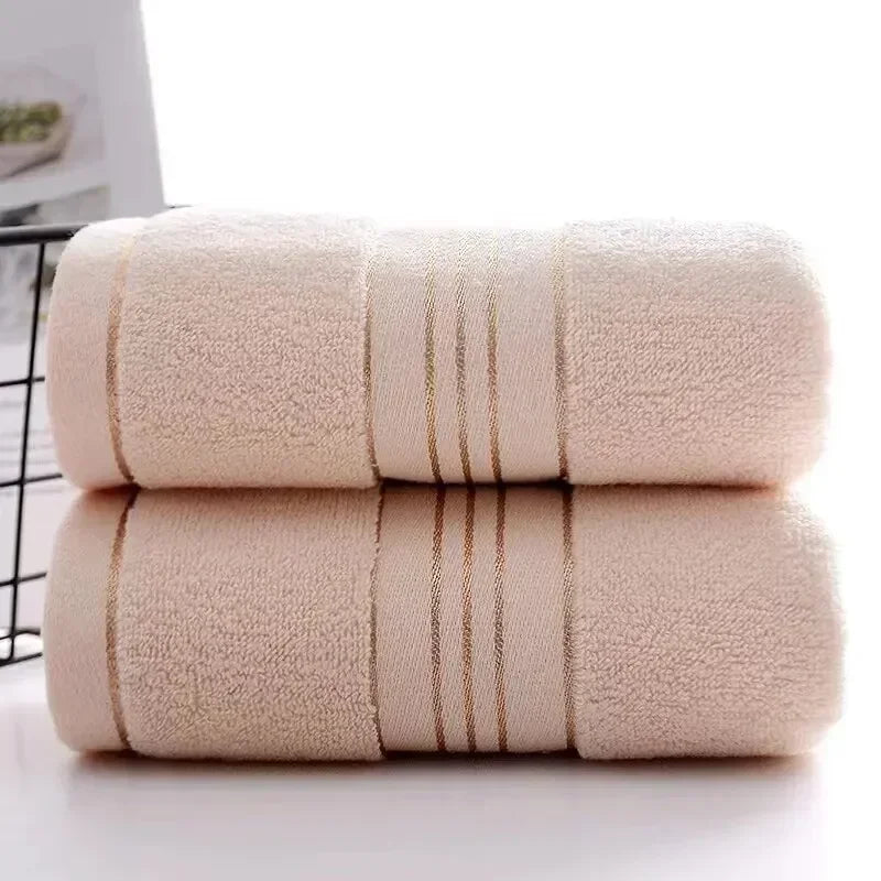 2 Towels Thickened Absorbent Towel Pure Cotton Quick Absorbent Soft Quick Dry Thickened Face Towel - Tasawoq