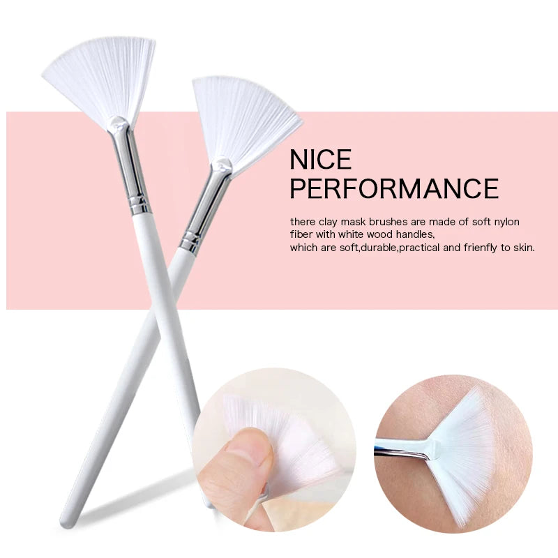 Fireflies DIY Face Mask Brush Set Soft Applicator Brushes Makeup Tools Includes Soft Fan Facial Brushes Acid Applicator Brush - Tasawoq