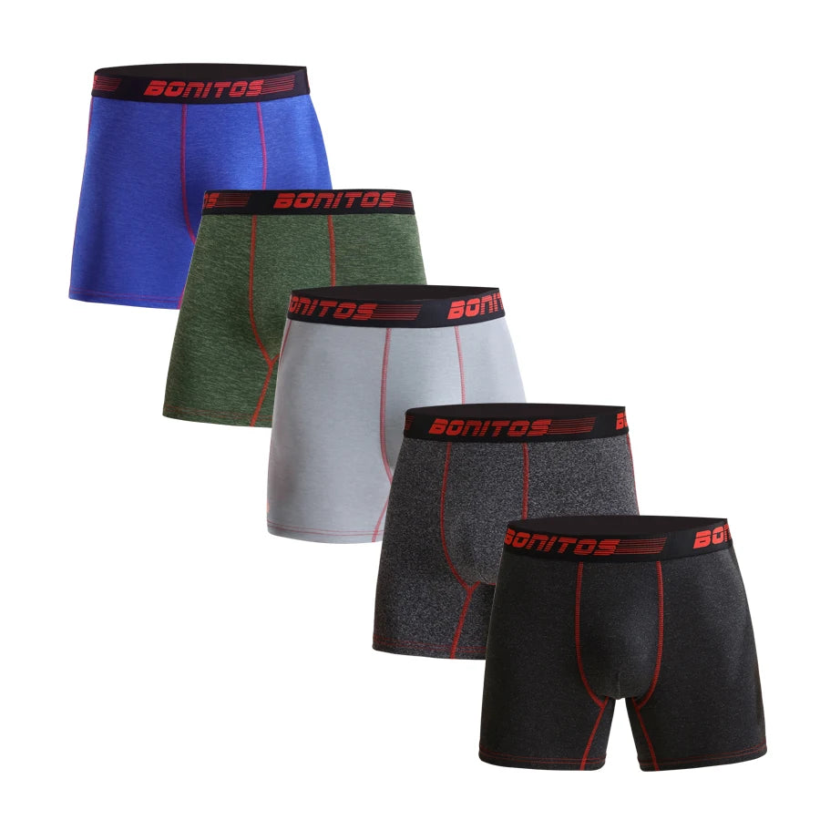 5pcs Pack 2025 Men Panties Polyester Underwear Male Brand Boxer And Underpants For Homme Lot Luxury Set Sexy Shorts Gift Slip - Tasawoq