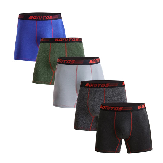 5pcs Pack 2025 Men Panties Polyester Underwear Male Brand Boxer And Underpants For Homme Lot Luxury Set Sexy Shorts Gift Slip - Tasawoq