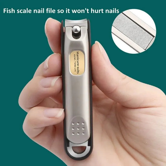 Nail Trimmer Pedicure Scissor Nail Clippers Stainless Steel Anti Splash Fingernail Cutter Manicure Tools Bionics Design - Tasawoq