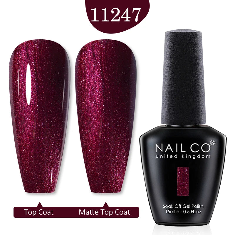 NAILCO Red Colors Series 15ML Nail Gel Polish Nail Supplies Semi Permanent For Nail Art Manicure Soak Off LED UV Hybrid Varnish - Tasawoq