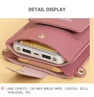 Women Bags Soft Leather Wallets Touch Screen Cell Phone Purse Crossbody Shoulder Strap Handbag for Female Cheap Women's Bags - Tasawoq