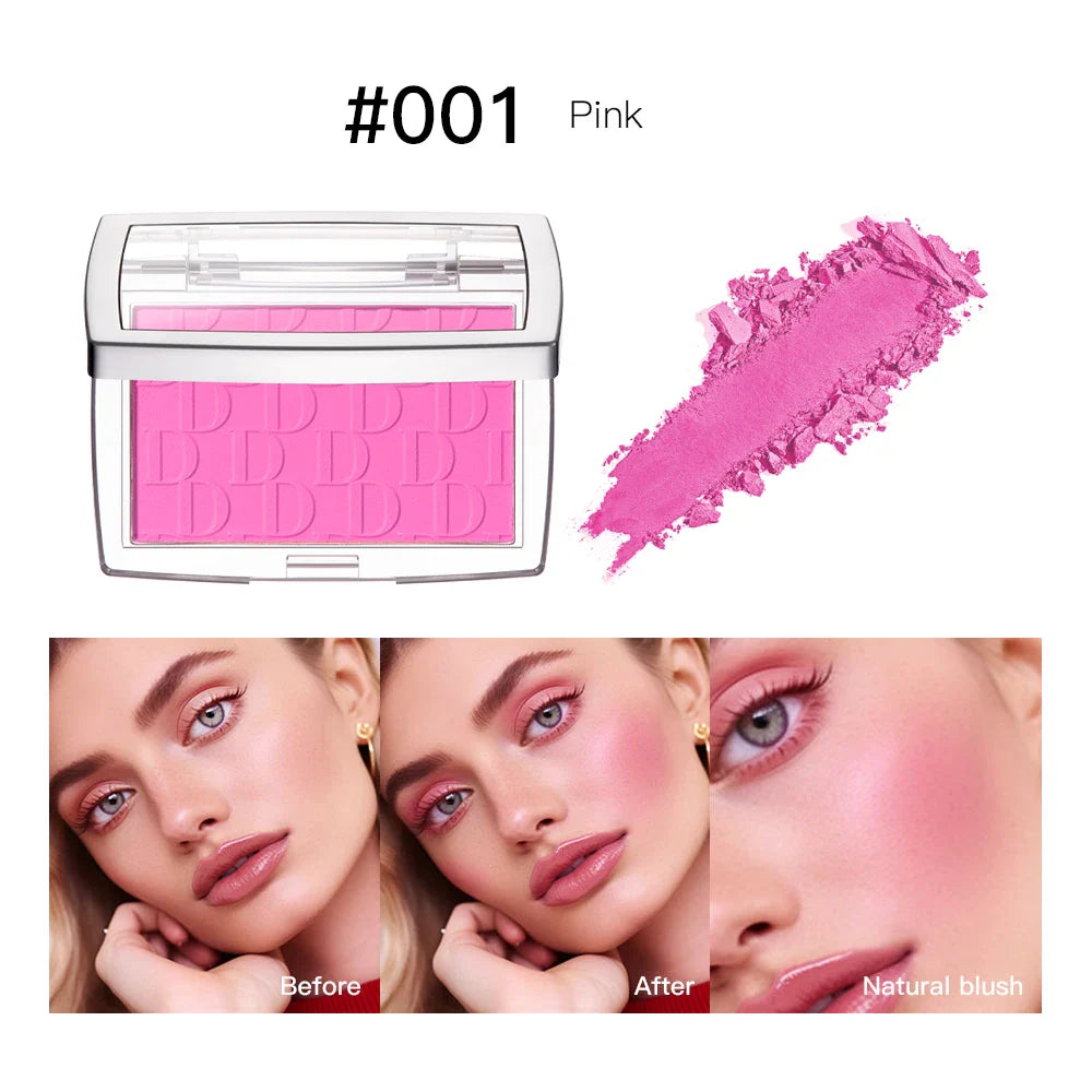 Blush Matte Natural Cheek Tint Brighten Face Waterproof Face Contouring Cosmetics Blush Powder Soft Female Makeup For Cheeks - Tasawoq