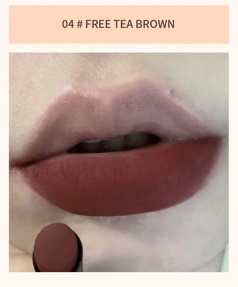 TX010Thin Tube Matte Lipstick, Waterproof and Sweatproof, Does Not Fade Or Remove Makeup, Can Be Used on Both Lips and Cheeks - Tasawoq