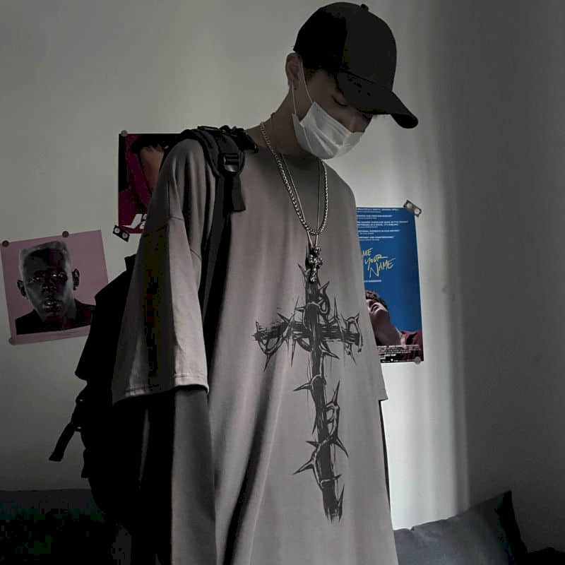 Men T Shirts autumn men Clothes anime casual Long Sleeved Oversized Y2K T-Shirt Harajuku Streetwear Academia Hip Hop tee tops - Tasawoq
