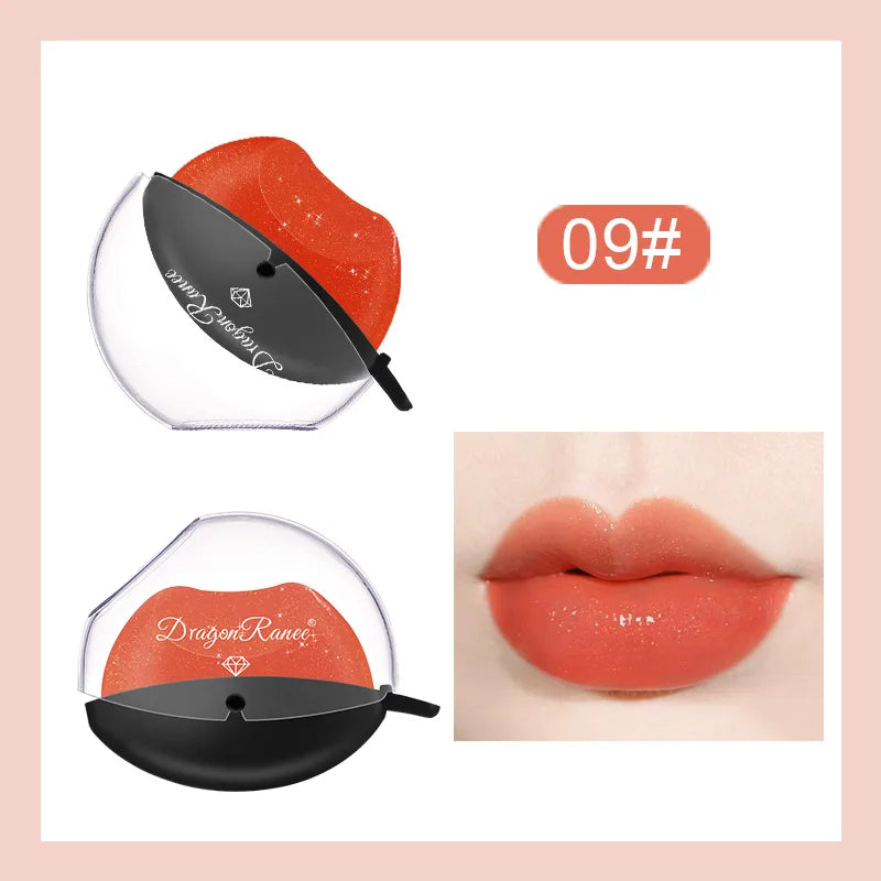 12-color lazy lip-shaped pearlescent fine glitter lipstick that is not easy to fade, warm and moisturizing, color-changing lazy - Tasawoq