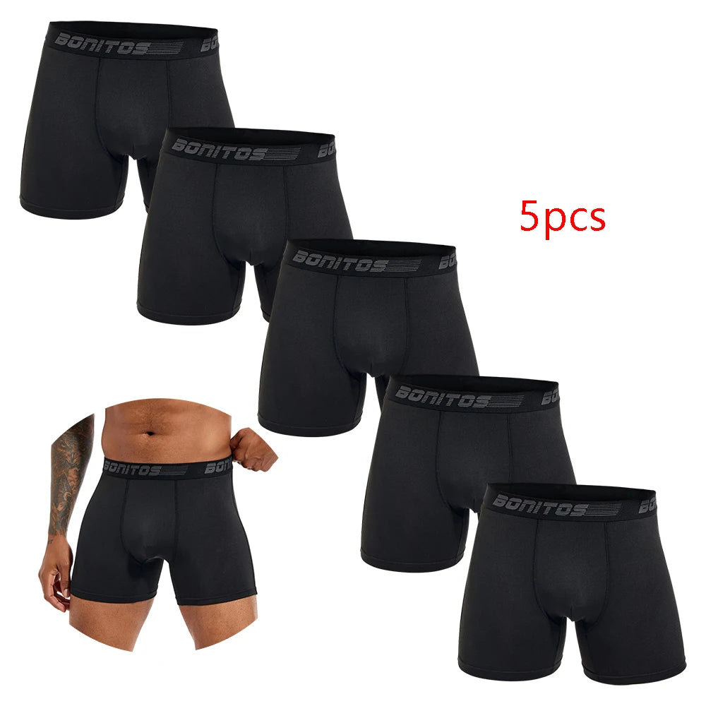 5pcs Pack 2025 Men Panties Polyester Underwear Male Brand Boxer And Underpants For Homme Lot Luxury Set Sexy Shorts Gift Slip - Tasawoq