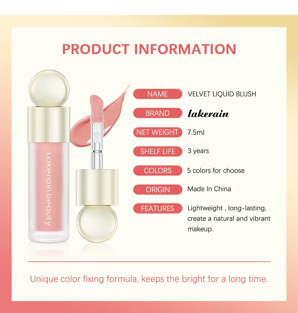 Blush Liquid Blusher Real Makeup Blush Matte Palette Blusher Cosmetics Products Liquid Cream Stick Pink Face raremakeup Beauty - Tasawoq