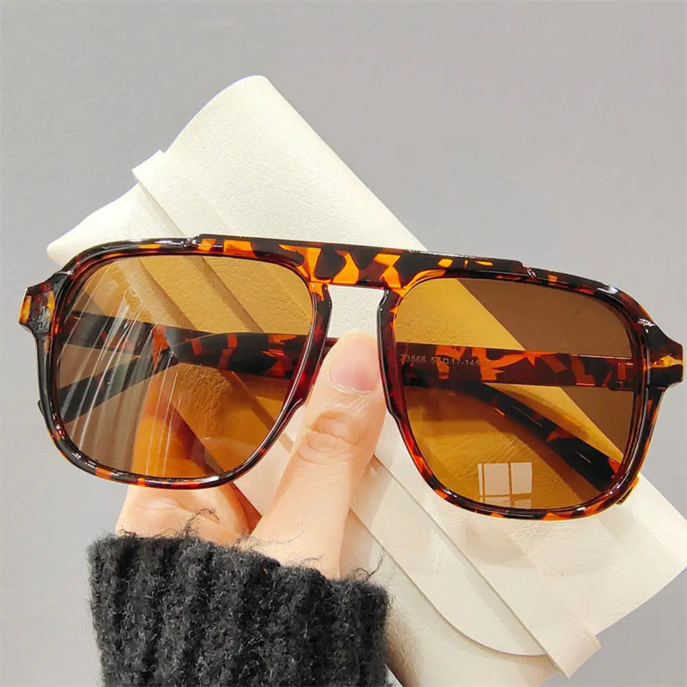 2024 New Fashion Men Sunglasses Oversized Frame Women Anti-blue Light Transparent Glasses UV400 Eyewear Flat Mirror Eyeglass - Tasawoq
