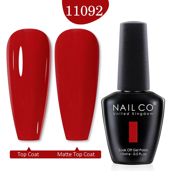 NAILCO Red Colors Series 15ML Nail Gel Polish Nail Supplies Semi Permanent For Nail Art Manicure Soak Off LED UV Hybrid Varnish - Tasawoq