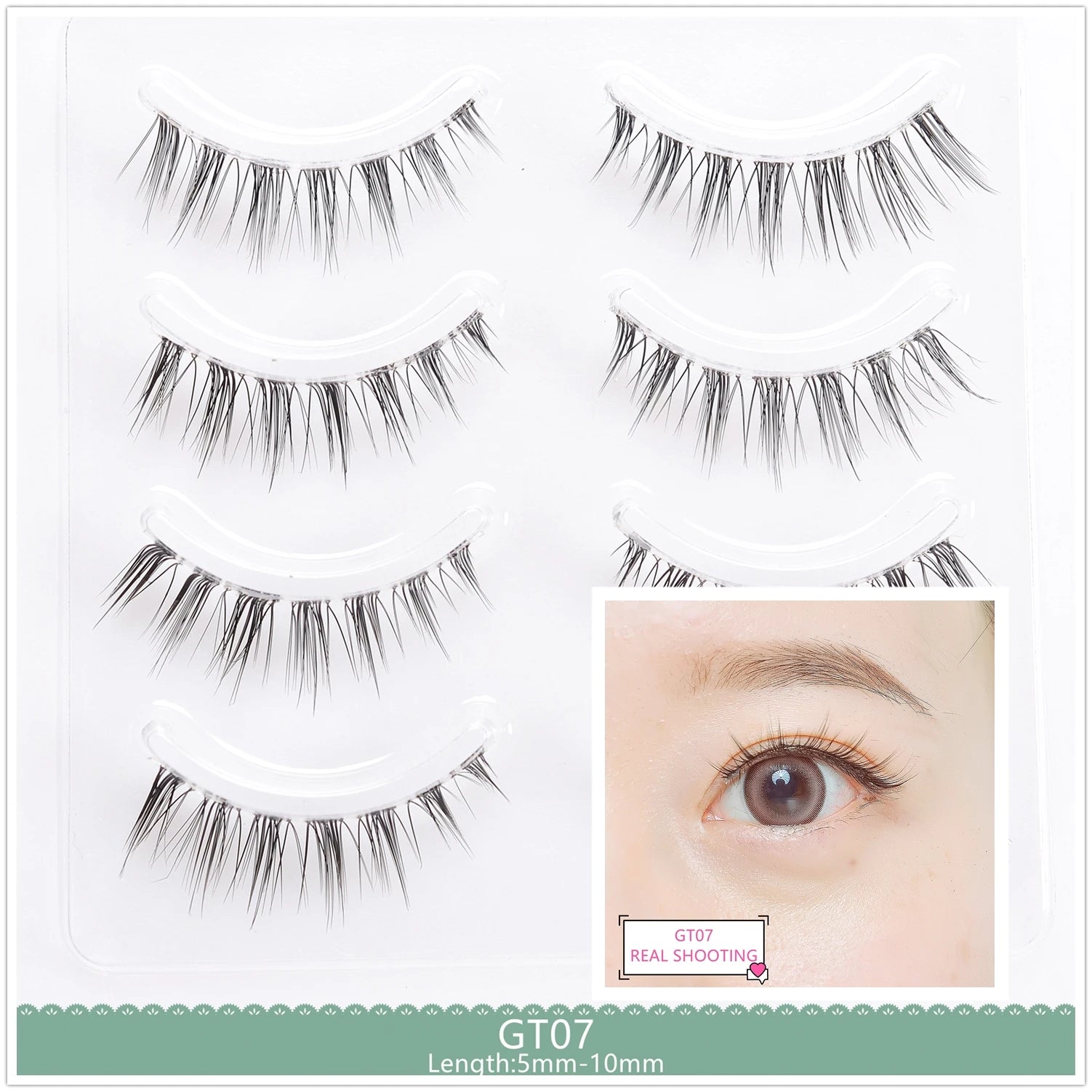4pairs Natural False Eyelashes Thin Band Hand Made Short Lighter Eyelash Cosplay Korean Fashion Wispy Extension Makeup Tools - Tasawoq
