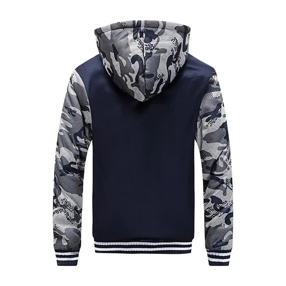 Men's Jacket Camouflage Thicken Winter Jackets for Men Fleece Long Sleeve Coat Man Casual Hoodies Streetwear Men's Coats - Tasawoq