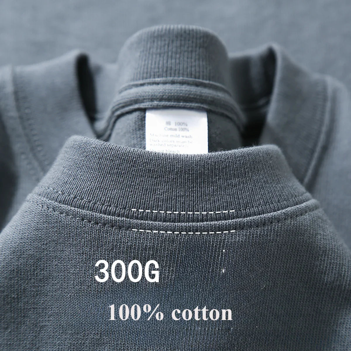 Summer Cotton Heavy Duty 300grams American Pure Cotton Short Sleeves T-shirt Men Casual Base Top Oversized T Shirt - Tasawoq