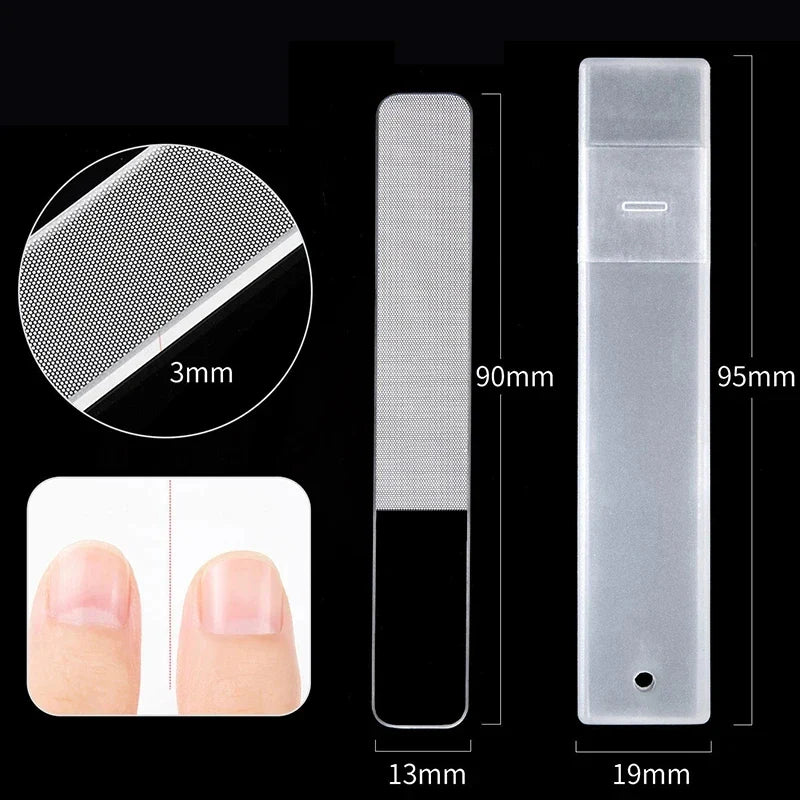 Nail Art File Buffing Transparent Sanding Polishing Durable Nano Glass File Manicure Professional Supplies Accessories Tools - Tasawoq