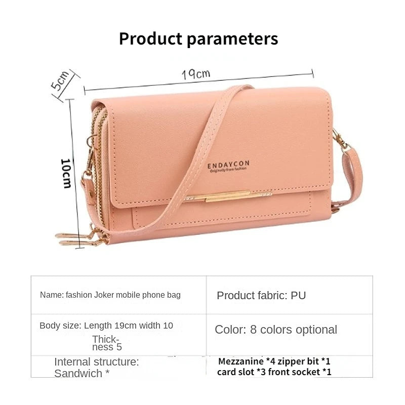 2024 New Women's Wallet Korean Multifunctional Shoulder Bag Mid-length Clutch Coin Purse - Tasawoq