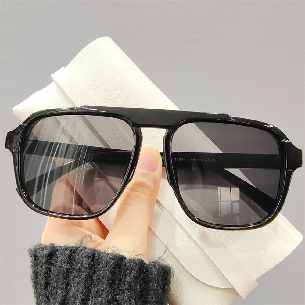 2024 New Fashion Men Sunglasses Oversized Frame Women Anti-blue Light Transparent Glasses UV400 Eyewear Flat Mirror Eyeglass - Tasawoq