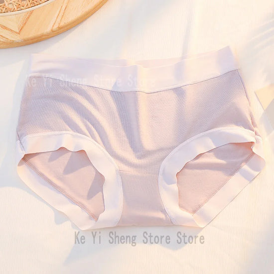 4 pieces of women's underwear with a nude feel, no trace, antibacterial crotch, comfortable and hip-hugging style for girls - Tasawoq