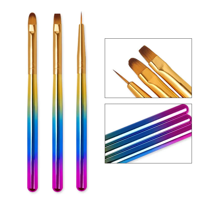 Nail Brush For Manicure Gel Brush For Nail Art 15Pcs/Set Nail Brush Acrylic Liquid Powder Carving Gel Brush - Tasawoq