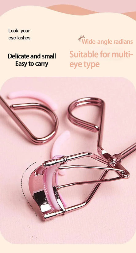 Professional Rose Gold Eyelash Curler Eyelash Cosmetics Makeup Tools Ladies Accessories Quick Styling Compact Portable - Tasawoq