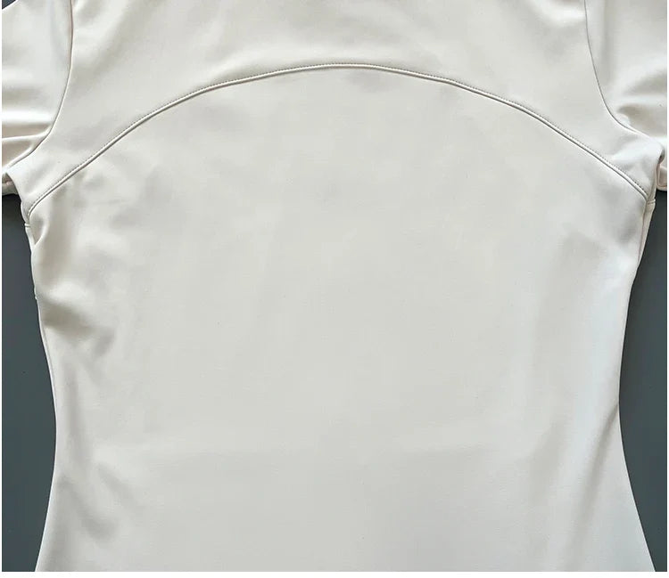 Quick Dry Stand Up Collar Fitness Jacket For Women Slim-Fit Zipper Yoga Wear Long Sleeve Breathable Running Sports Cycling Top - Tasawoq