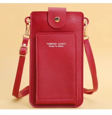 Women Bags Soft Leather Wallets Touch Screen Cell Phone Purse Crossbody Shoulder Strap Handbag for Female Cheap Women's Bags - Tasawoq