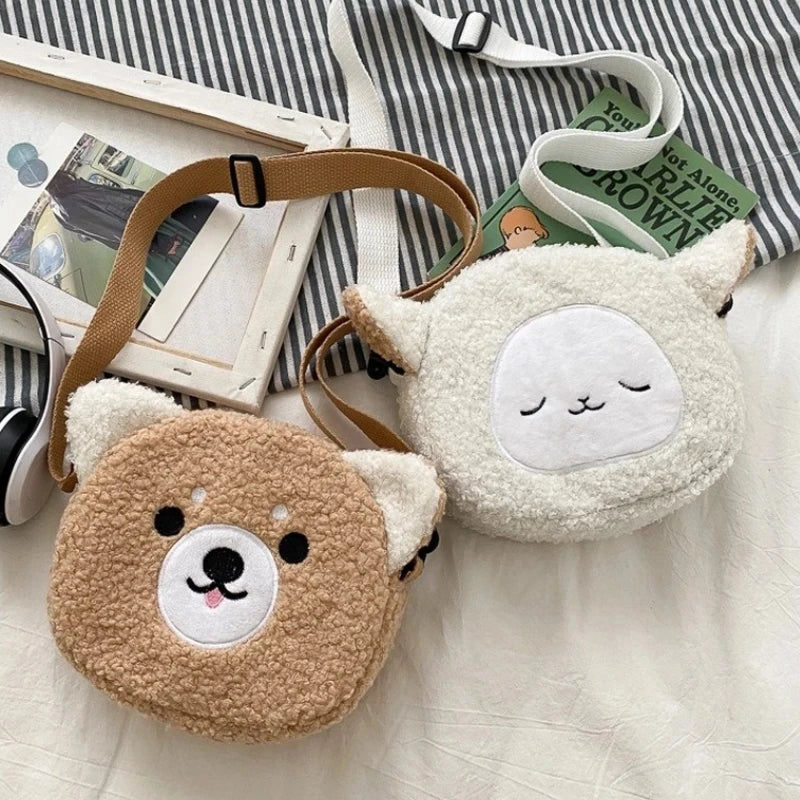 Japanese Style Kawaii Bag Women Cartoon Plush Shoulder Bag for Women New Crossbody Bag Small Phone Purse Bolsa Feminina - Tasawoq