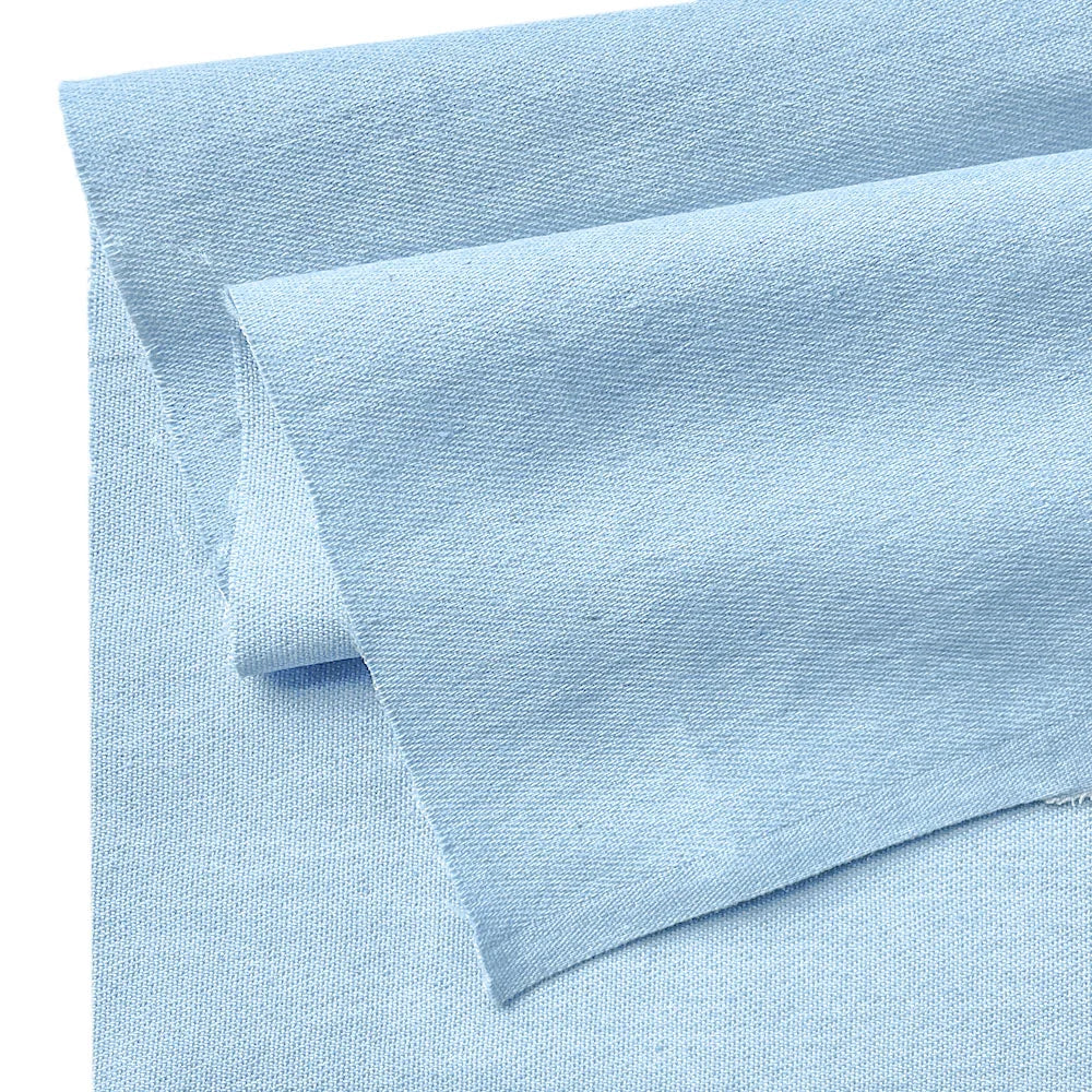 Vintage Cotton Blue Denim Fabric Light Thin Soft Cloth for DIY Dolls Clothing Jeans Dress Bag Cap Apron Crafts Manual Material - Tasawoq