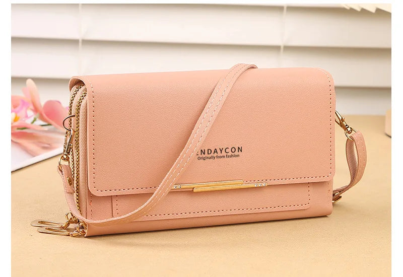 2024 New Women's Wallet Korean Multifunctional Shoulder Bag Mid-length Clutch Coin Purse - Tasawoq