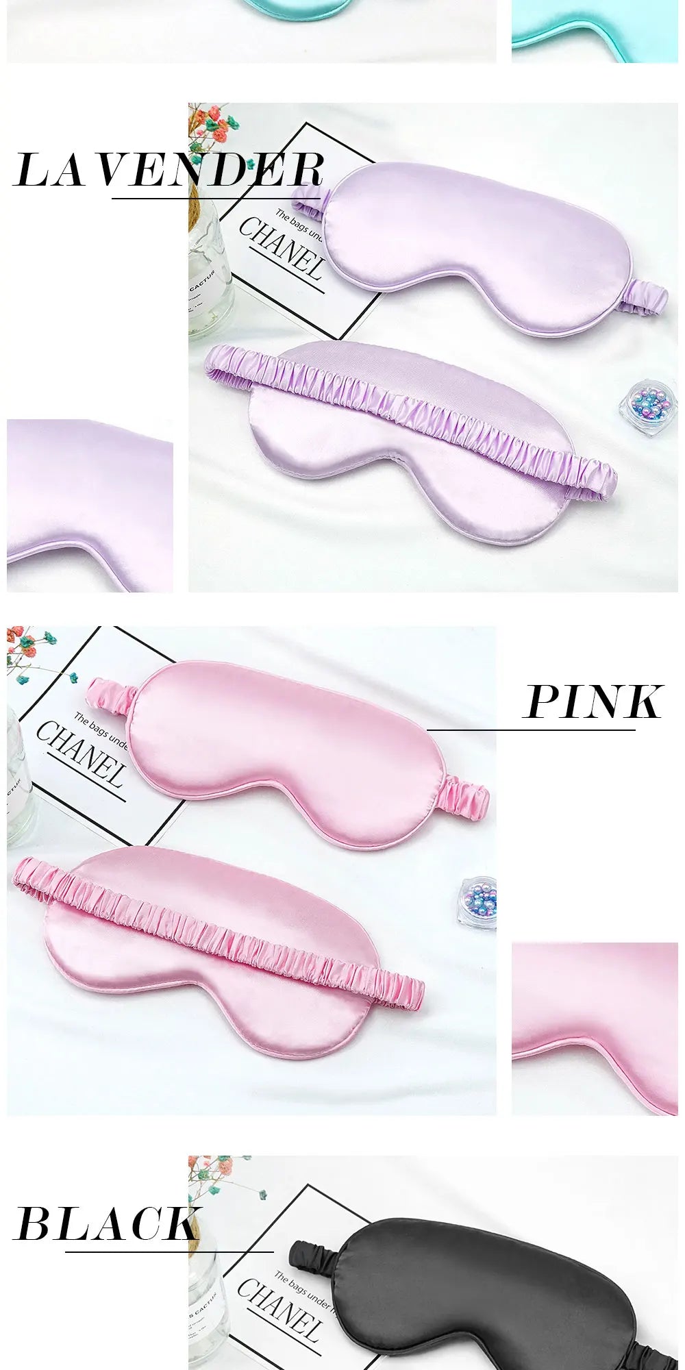 Imitated Silk Eye Patch Shading Sleep Eye Mask Eyepatch Travel Relax Cover Eyeshade Health Sleeping Shield Soft Eye Care Tools - Tasawoq