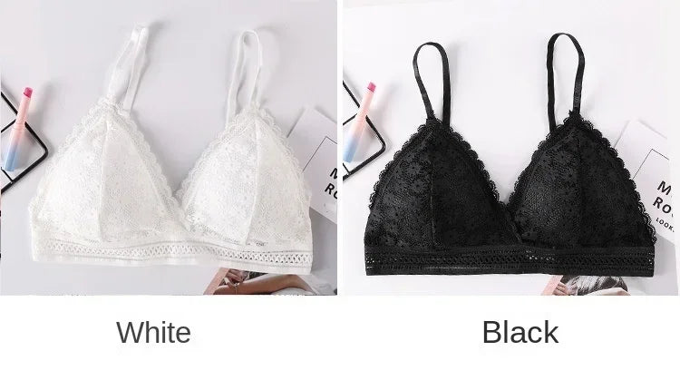 Sexy Floral Lace Bra Top For Women Push Up Female Lingerie breathable Bralette Removable Pad Thin Fashion New Wireless Bras - Tasawoq