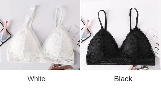 Sexy Floral Lace Bra Top For Women Push Up Female Lingerie breathable Bralette Removable Pad Thin Fashion New Wireless Bras - Tasawoq