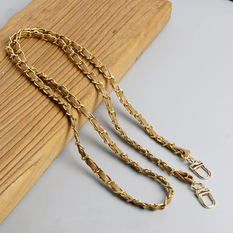 120cm Purse Chain Strap Crossbody Handbag Chains Replacement Leather Shoulder Bag Chain Straps Diy Women Girl Bag Part Accessory - Tasawoq