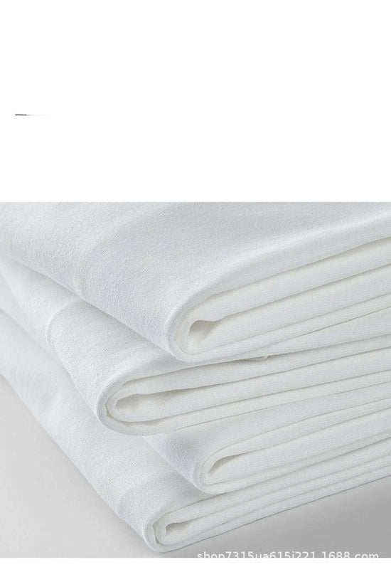 Beige 300g Heavyweight Cotton Short Sleeved T-shirt Summer Round Neck Loose and Base Shirt for Men Women Basic Tee - Tasawoq