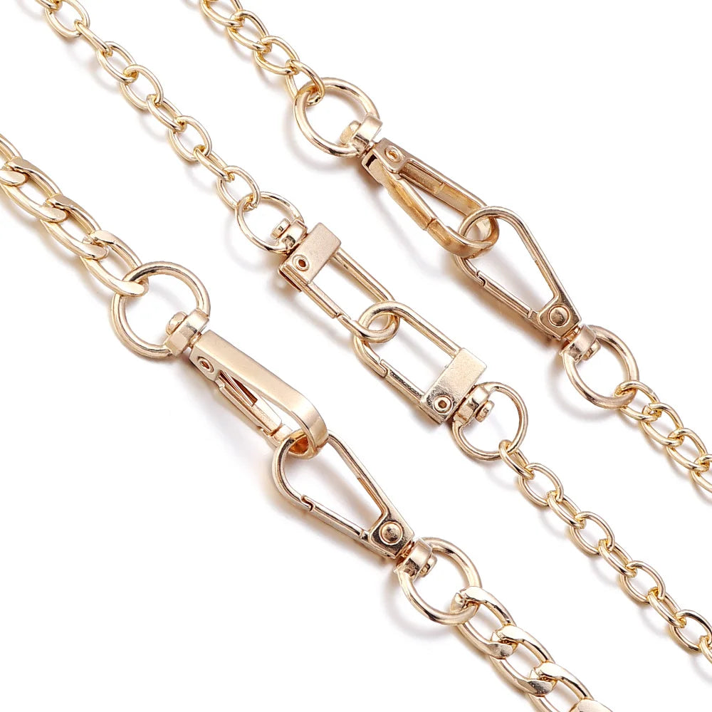 Metal Aluminum Replacement Bag Chain 20/40/80/120cm Women Shoulder strap for bags replace Crossbody chain Bag Accessories - Tasawoq