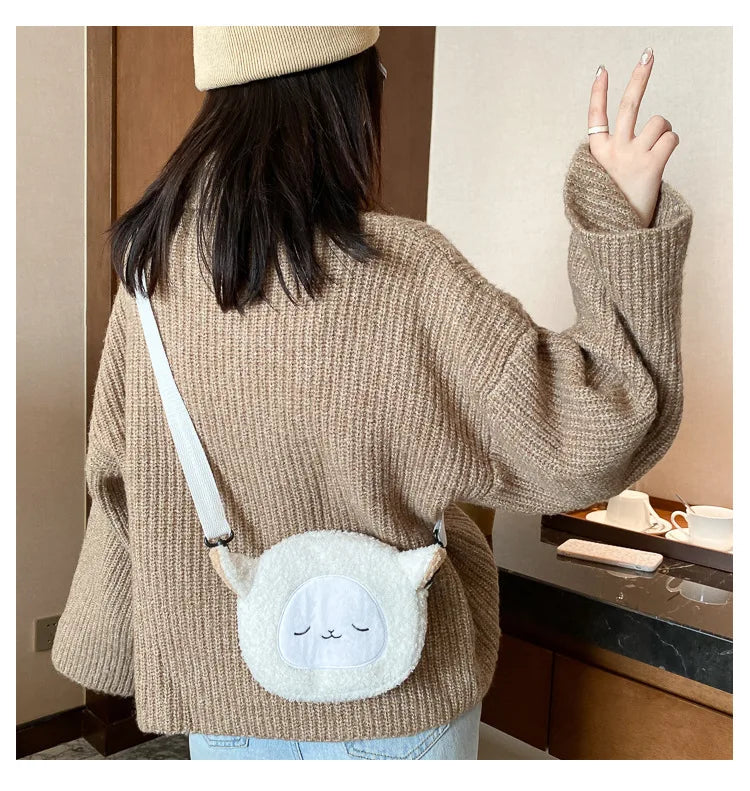 Japanese Style Kawaii Bag Women Cartoon Plush Shoulder Bag for Women New Crossbody Bag Small Phone Purse Bolsa Feminina - Tasawoq