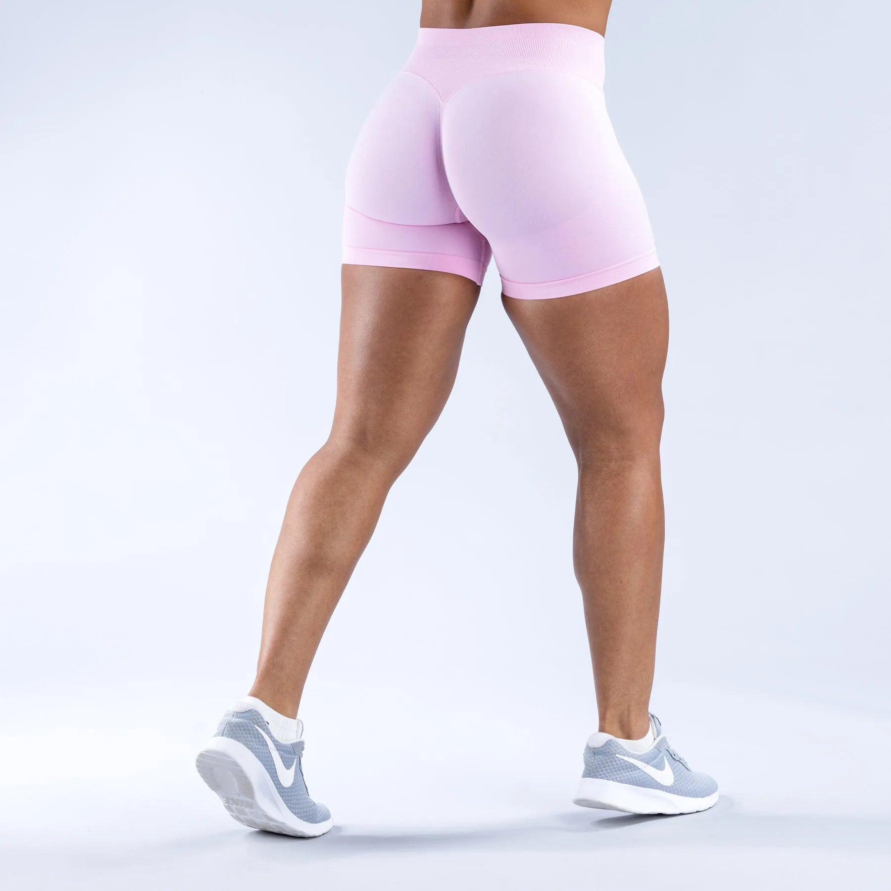 NCLAGEN Women Low Rise Impact Shorts Sports Workout Gym Running Seamless Leggings Scrunch Booty Hip Lifting Yoga Biker Shorts - Tasawoq