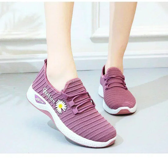 Adult sneakers, women's light running shoes, net shoes, comfortable soft soled sneakers, women's breathable casual single shoes - Tasawoq