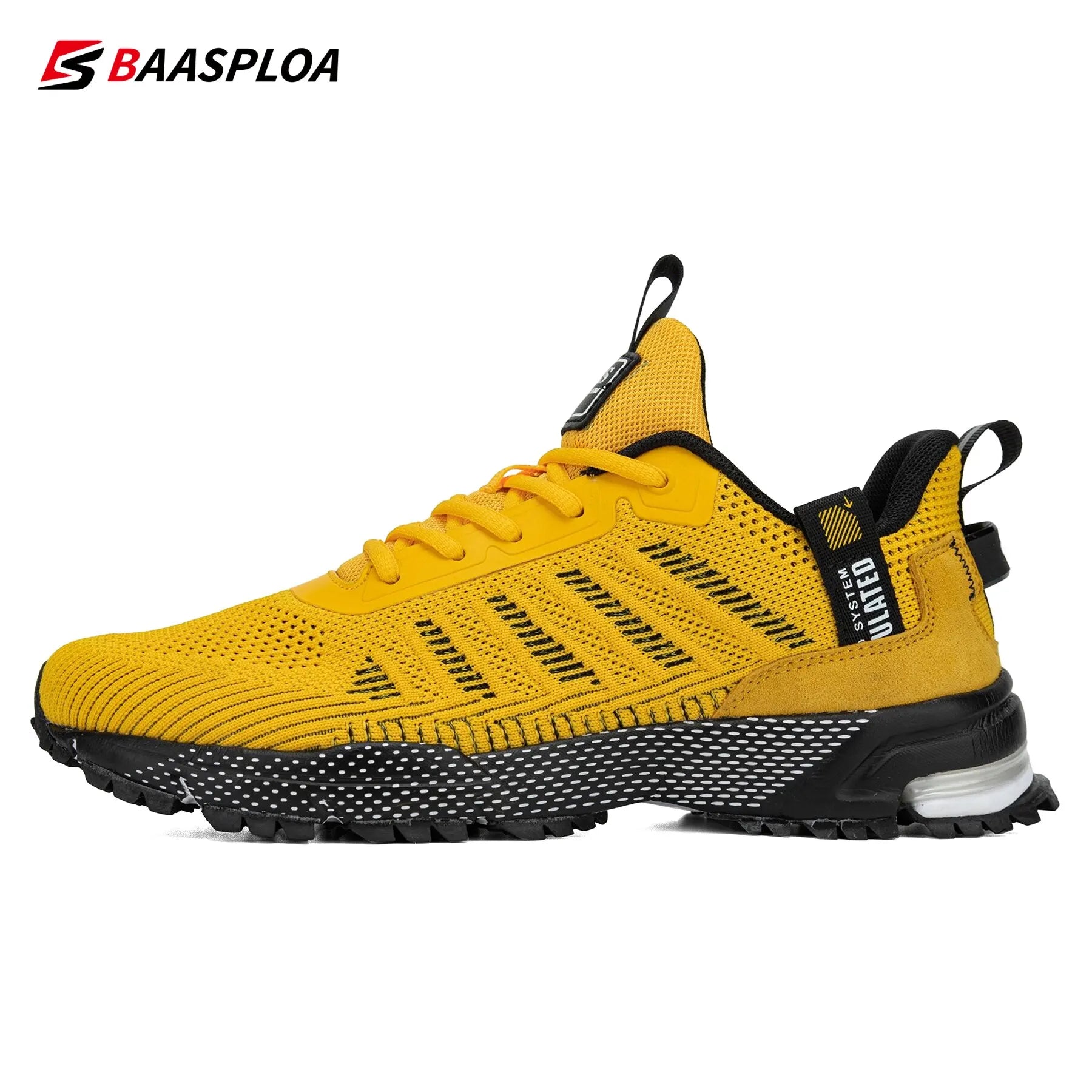 Baasploa Men Running Shoes Lightweight Sneakers Designer Sneaker Male Breathable Tennis Shoe Non Slip 2023 New Sport Shoes - Tasawoq