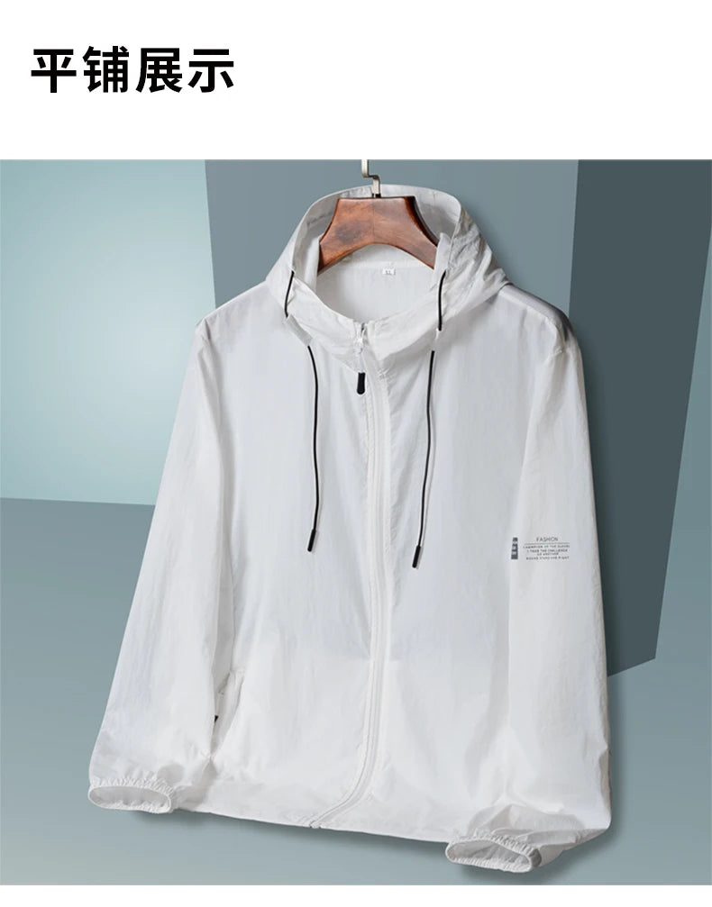 2025 Summer Hooded Jacket Men Women Sun Protection Clothing Fishing Hunting Clothes Quick Dry Skin Windbreaker - Tasawoq