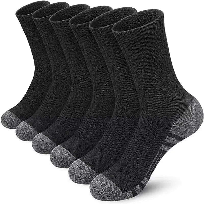 3 Pairs Men's Outdoor Gym Socks High Quality Comfortable Soft Ground-Gripping Football Large Size New Style - Tasawoq