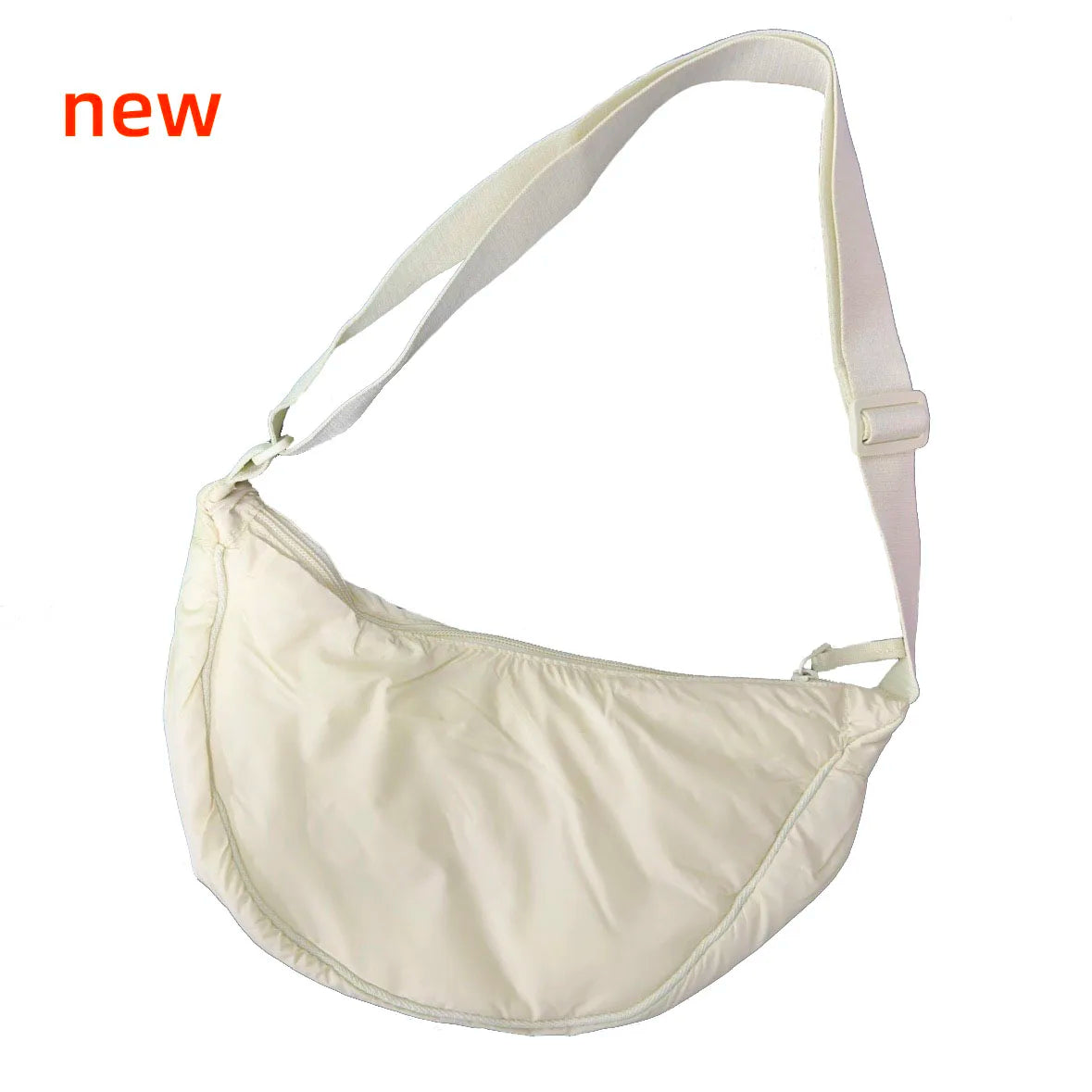 Solid Color Women's Portable Shoulder Bag Simple Female Nylon Cloth Padded Crossbody Bags Travel Purse Handbags Messenger Bag - Tasawoq