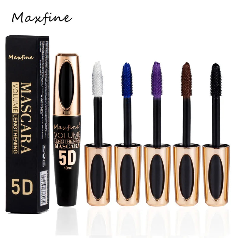 5D Silk Mascara with Big Eyes, Strong and Lasting Black Content and Length, Waterproof and Non-caking, and Prolonged Mascara. - Tasawoq