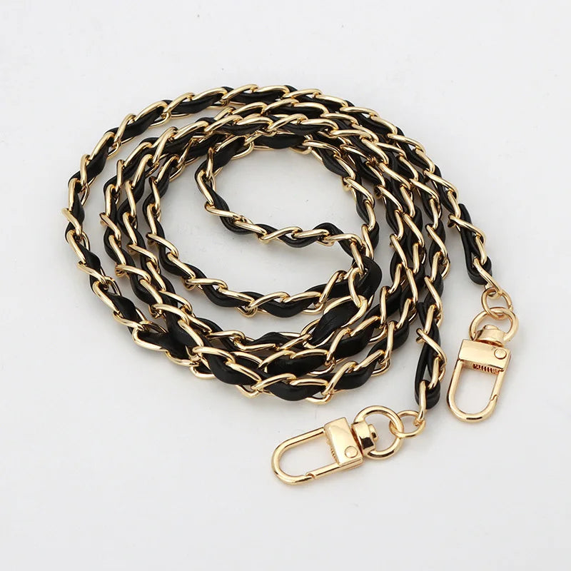 120cm Purse Chain Strap Crossbody Handbag Chains Replacement Leather Shoulder Bag Chain Straps Diy Women Girl Bag Part Accessory - Tasawoq