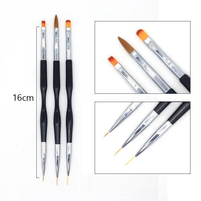 Nail Brush For Manicure Gel Brush For Nail Art 15Pcs/Set Nail Brush Acrylic Liquid Powder Carving Gel Brush - Tasawoq